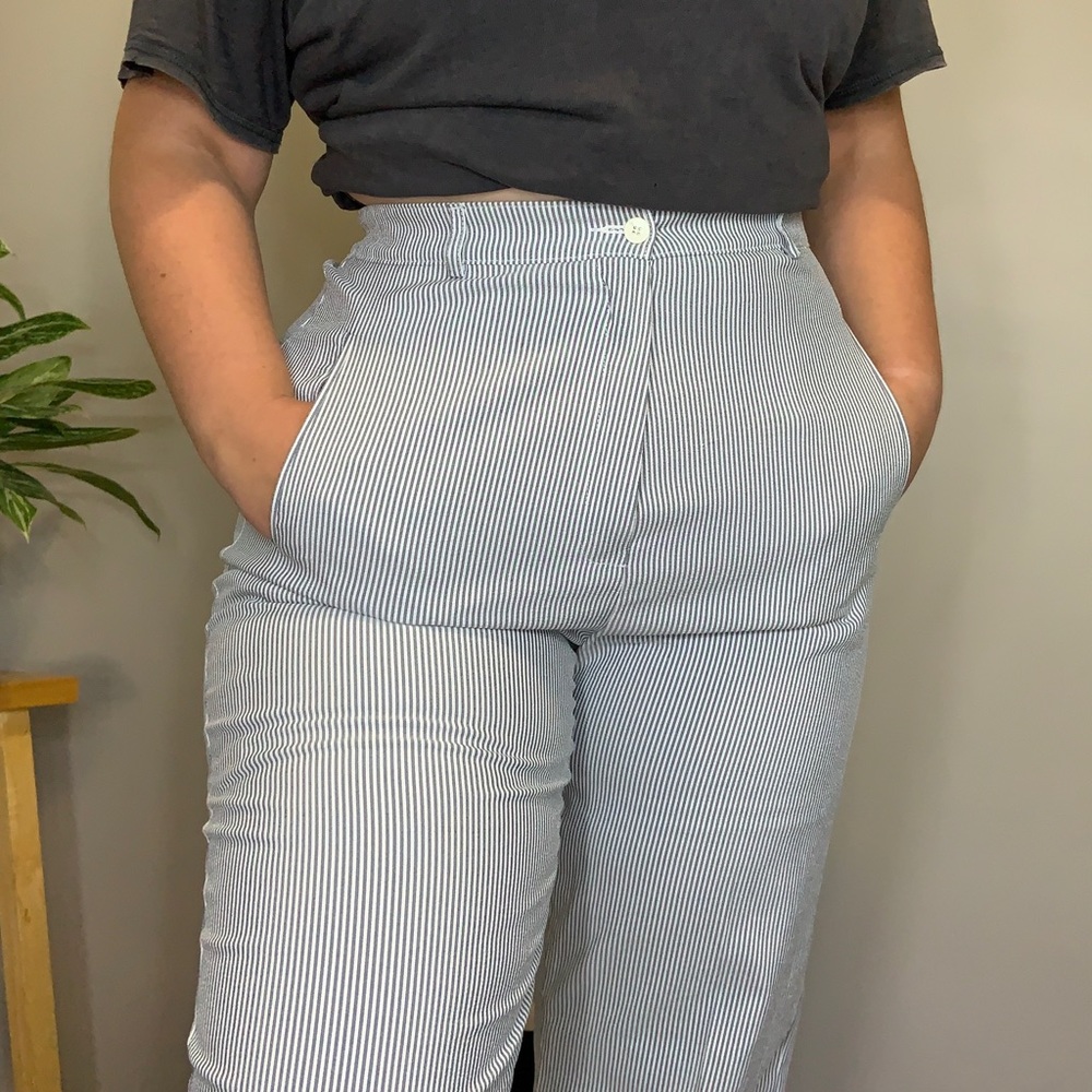 High Rise Pinstripe Dress Pants - Picture 4 of 6